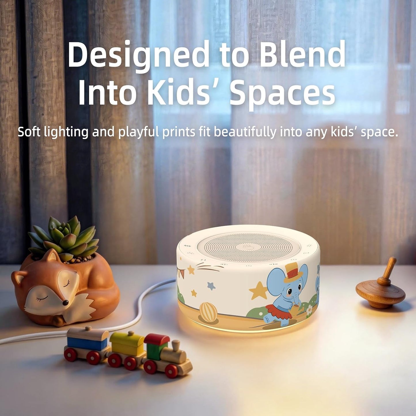 Kipcush White Noise Machine for Baby & Adults, 30 Soothing Sounds, Sleep Sound Machine with 8 Color Night Light, Memory Function, White Noise for Sleeping, Nursery, Office, Travel & Relaxation