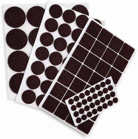 Felt Furniture Pads, 104 Pcs Self Adhesive Floor Protectors for Chairs | Protects Hardwood Floors from Scratches, Reduces Noise, Fits Furniture Feet, Tables, Cabinets & Sofas – 104 Pcs Mixed Sizes