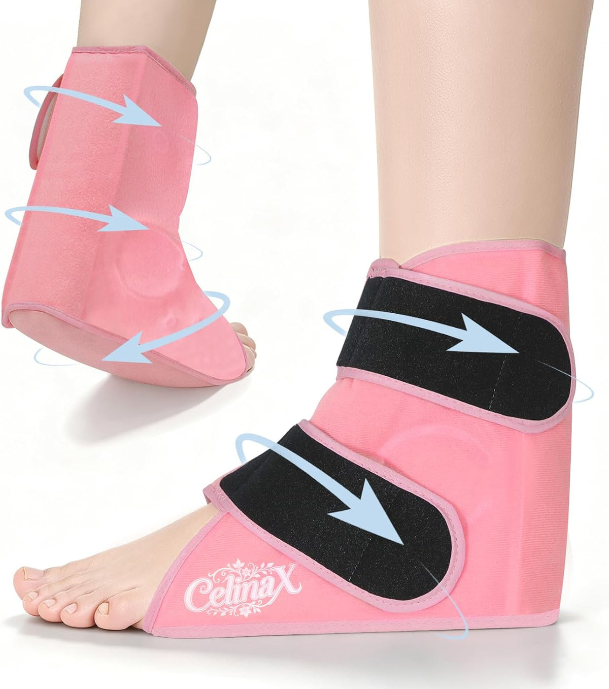 Ankle Ice Pack Wrap, Heel Ice Pack Wrap for Plantar Fasciitis Relief
