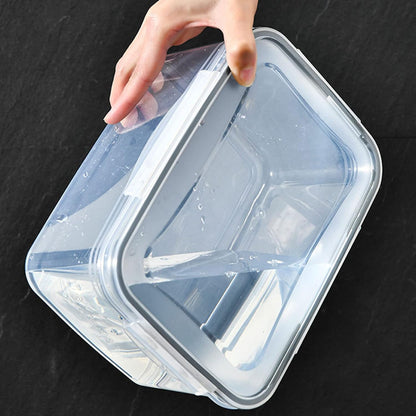 Fruit Storage Container for Fridge, Vegetable Produce Storage Saver Containers with Lid for Refigerator, Food Storage Containers with Colander, Plastic Fresh Keeper for Fruit Vegetable(1750ML)