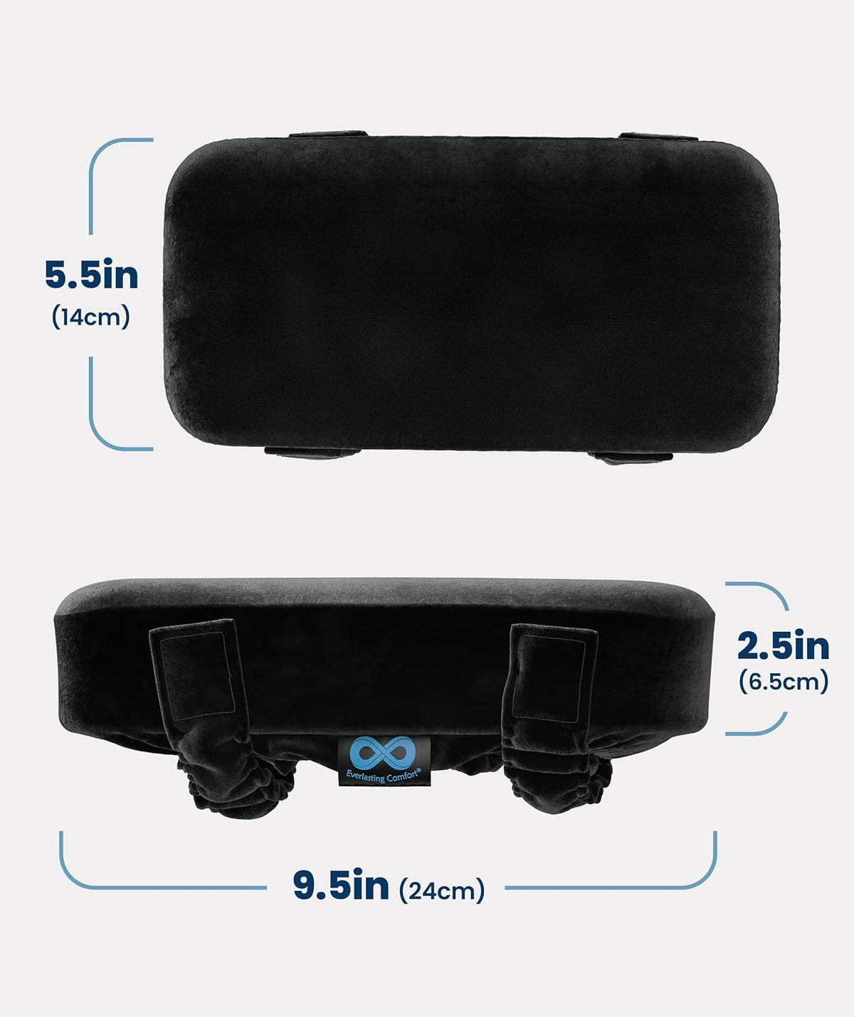 Everlasting Comfort Office Chair & Wheelchair Arm Pads - Memory Foam ArmRest Covers for Desk, Gaming Chair, Arm Pillow Seat Cover Cushions & Protectors to Relieve Pressure for Elbows