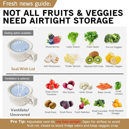 Fruit Vegetable Washing Bowl with Strainer, Multifunctional, Berry Lettuce Keeper for Fridge Refrigerator Organization, Portable Colander for Kitchen, Drainer Container With Lid, 2 Pack (Mix)