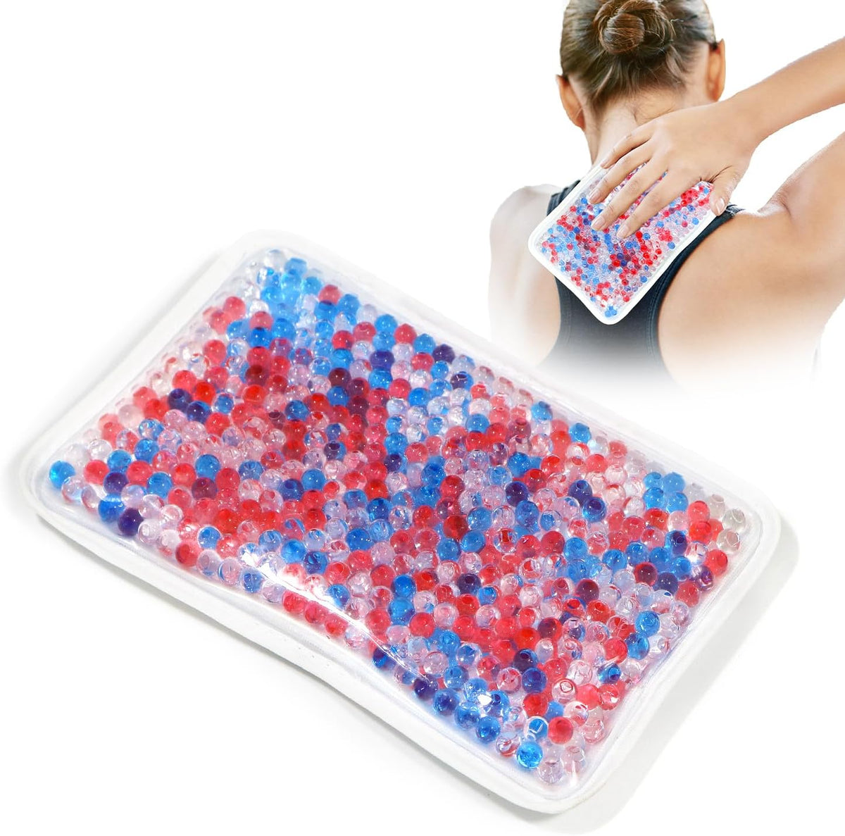 Gel Ice Packs for Injuries Reusable 2 Packs Hot Cold Gel Wrap with Strap
