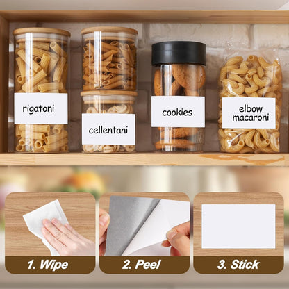 Dry Erase Labels 30 Pack 3x5Inch Reusable Whiteboard Sticky Notes Dry Erase Stickers Whiteboard Sticky Labels with Pen Tear Resistant & No Residue for Storage Bins Home Office Organization