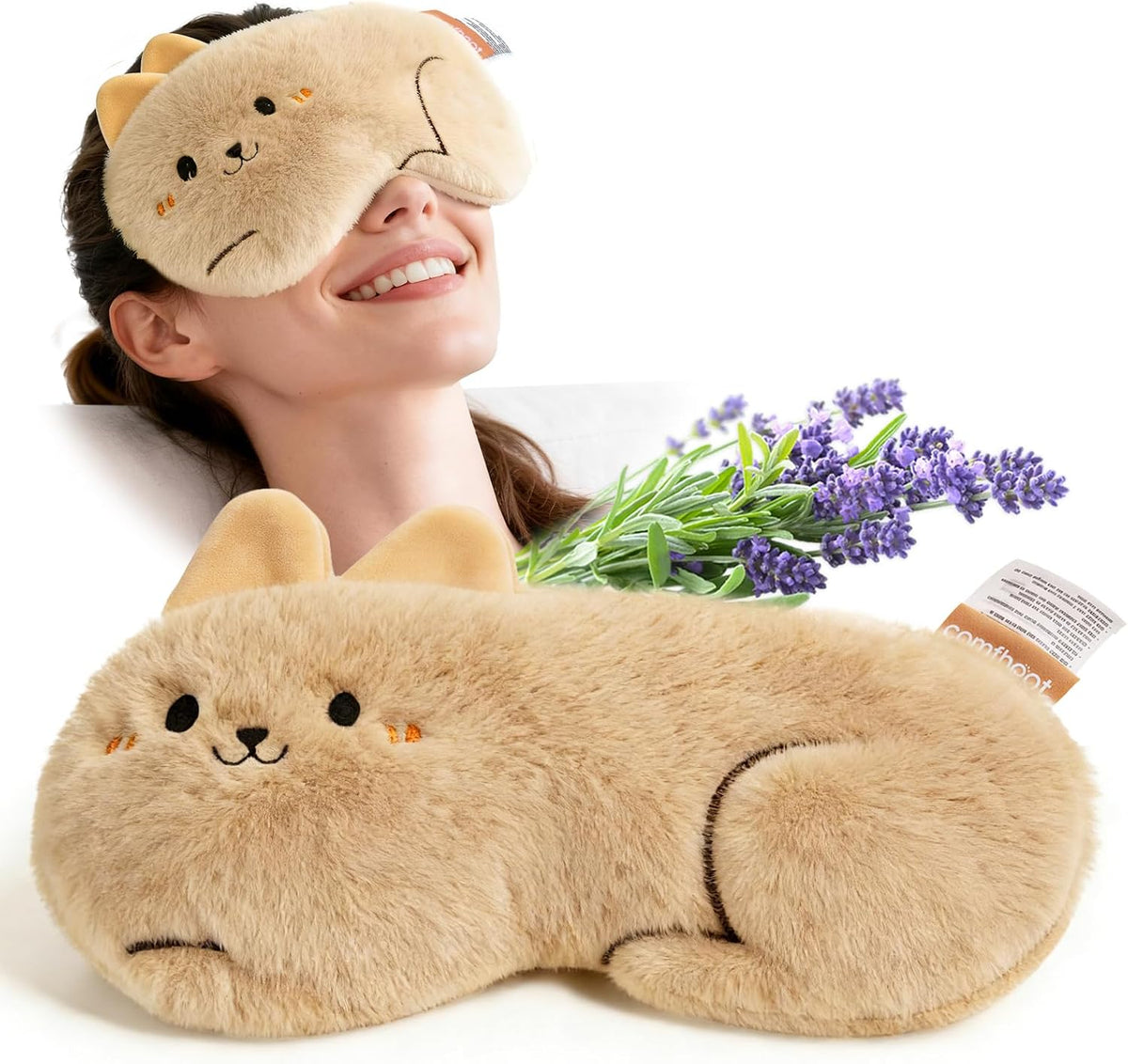Lavender Weighted Eye Pillow for Yoga Relaxation FSA Eligible HSA
