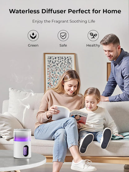 Waterless Essential Oil Diffuser: 𝟗-𝐂𝐨𝐥𝐨𝐫 𝐋𝐄𝐃 for Home