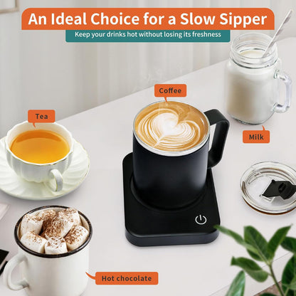 VOBAGA Coffee Mug Warmer Set with Auto Shut Off, 15 oz Coffee Mug Gift Set & 3 Temperature Settings Home Office Desk Accessories Valentine's Day Gift