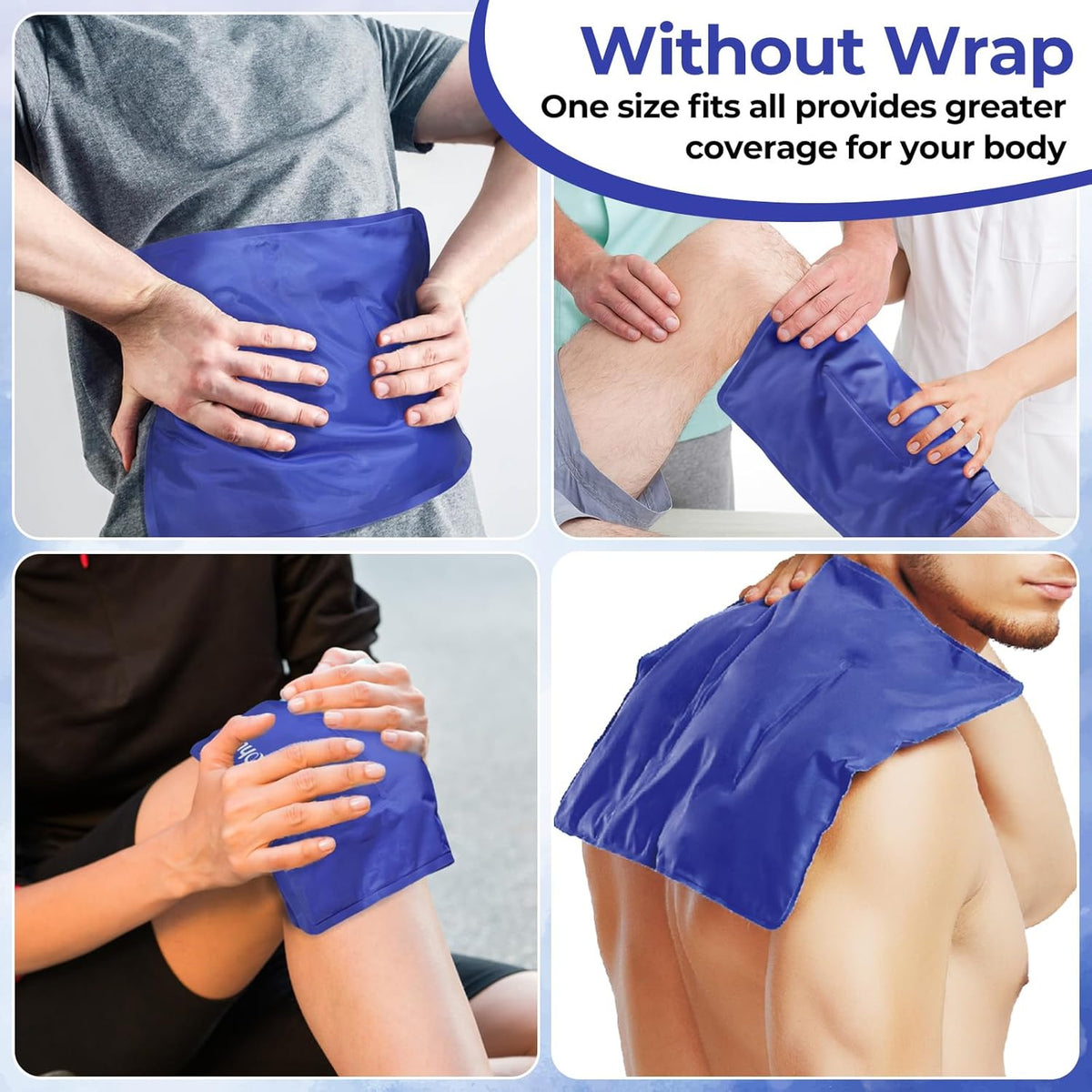 Ohuhu Ice Pack for Injuries Reusable 2 Pack 14"x11" Hot Cold Pack Wrap