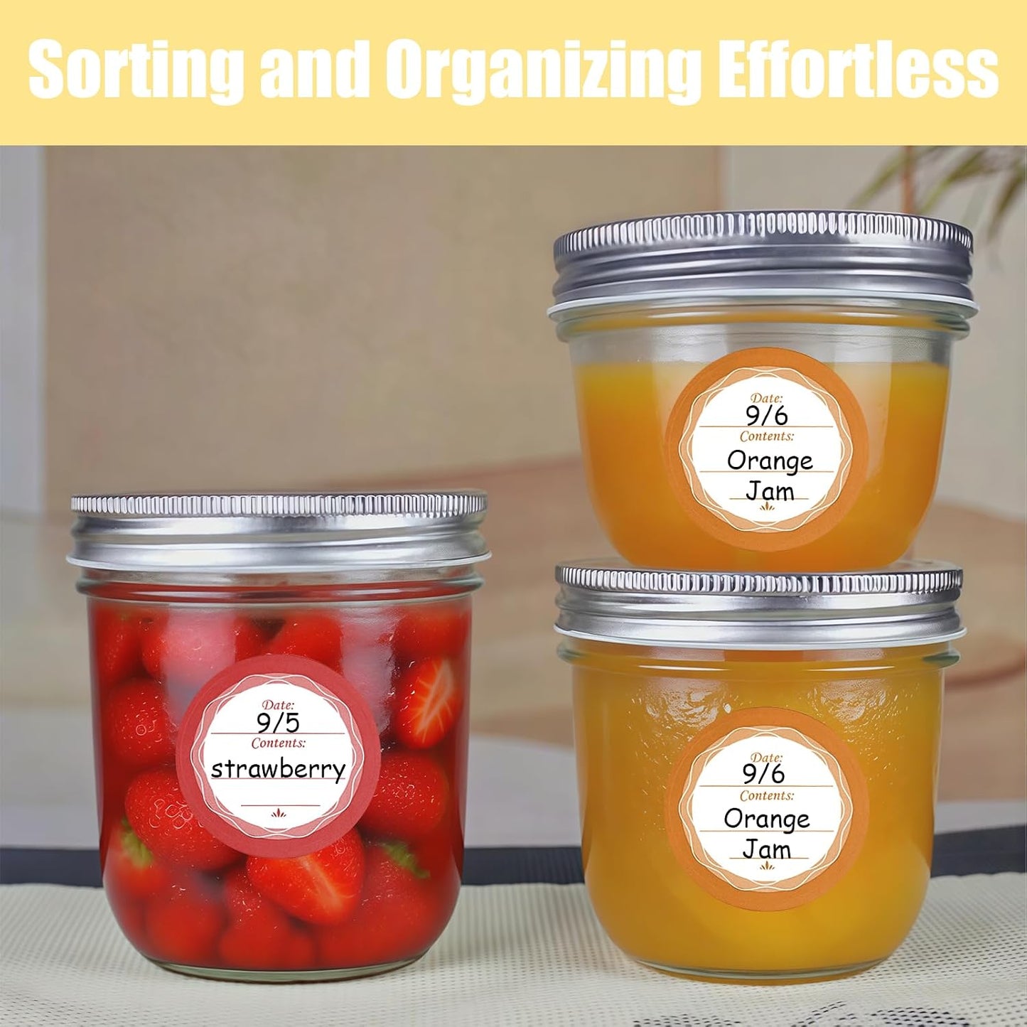 142 Pcs Canning Label Stickers Set with Chalk Markers for Mason Jars | 80 Reusable Blackboard Labels, 60 Handmade for You Stickers, 2 Erasable Chalk Markers for Spice Jam & Various Food Containers