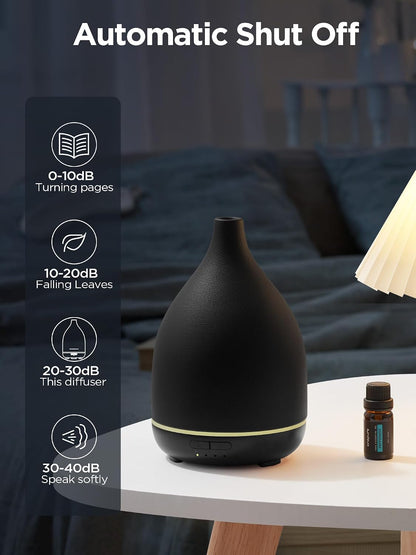 InnoGear 300ml Ceramic Essential Oil Diffuser, Diffusers for Home, Yellow