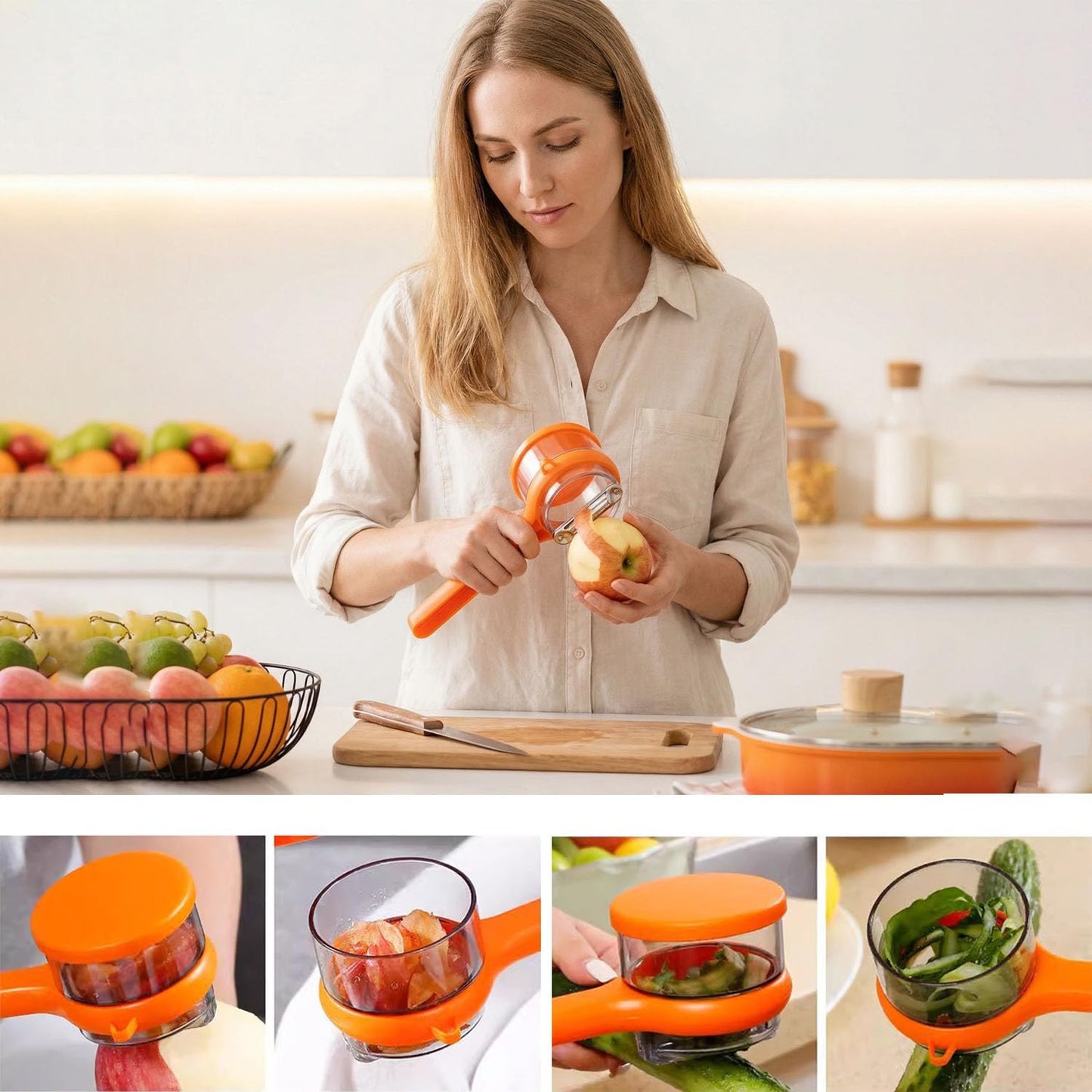 2PCS New Upgrade Fruit & Vegetable Kitchen Peeler with Storage Box -Safe and Efficient Double-Sided Sharp Stainless Steel Blade,Easy to Clean Peeler with Box Storage,Mess-Free Vegetable & Fruit Prep