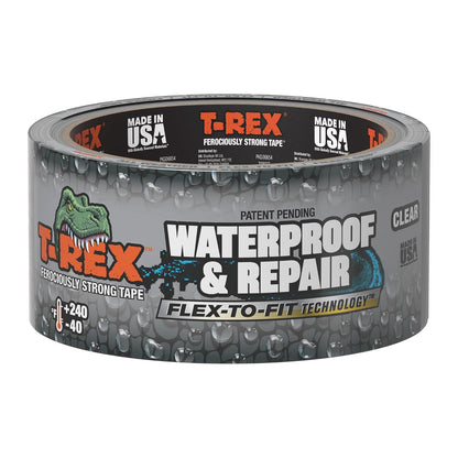 T-REX Waterproof and Repair Tape,1.88" x 30 ft, Ferociously Strong, Extreme Weather & UV Resistant Pool Repair Tape, Works Underwater & Sticks to Wet Surfaces, White, (Pack of 1)