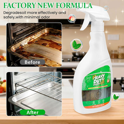 NUAN Heavy Duty Degreaser Spray, Kitchen Degreaser Cleaner Spray 500ML — Removes Grease & Oil on Stove Top, Oven, Grill, Microwave, Range Hood, All Purpose Degreaser Multi Surface Cleaner