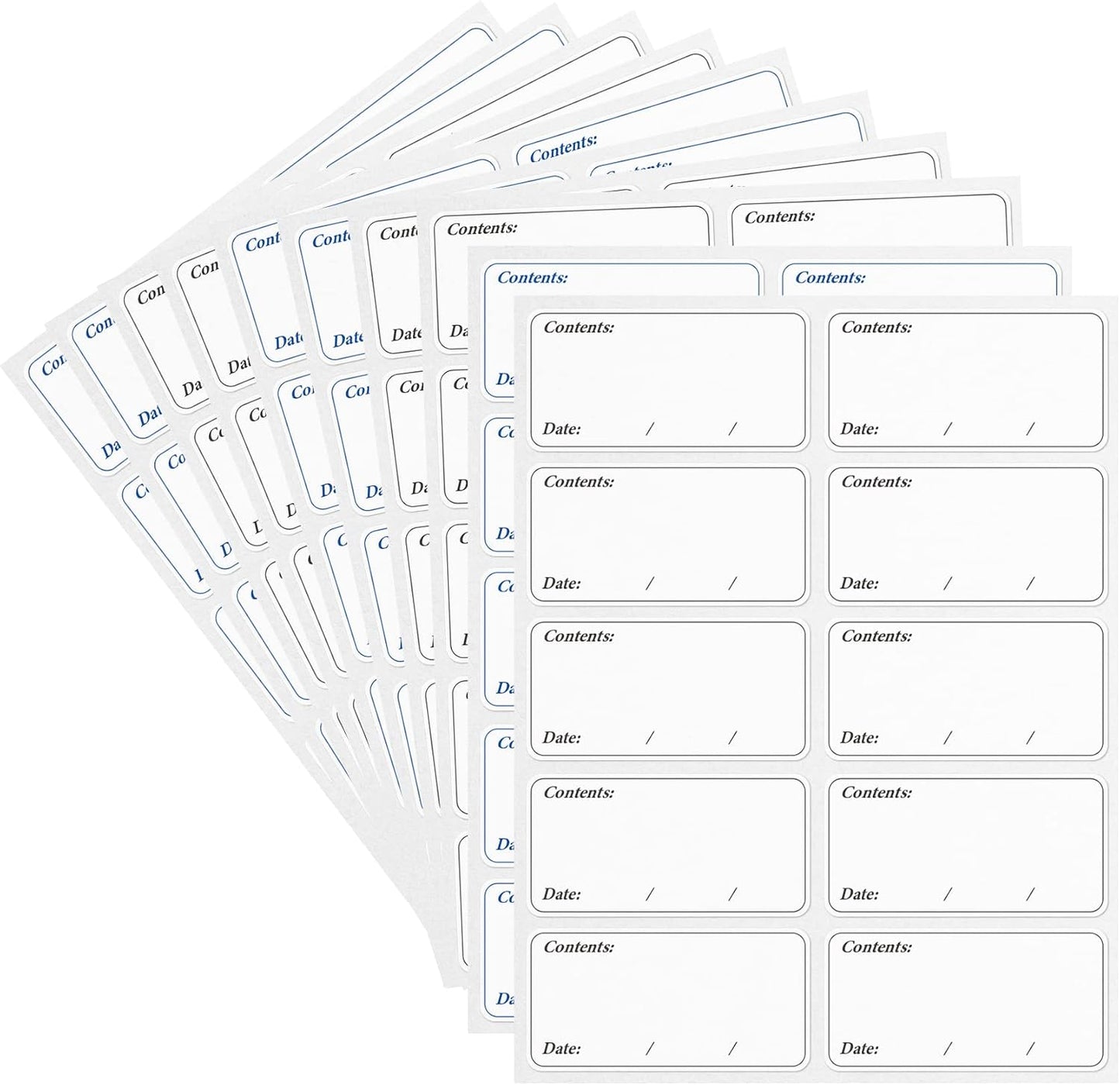 Freezer Labels, Pack of 200, Easy to Peel, Food Label Stickers for Food Storage Boxes, Jars, Waterproof, Leaves No Sticky Residue After Use, 3 * 6cm