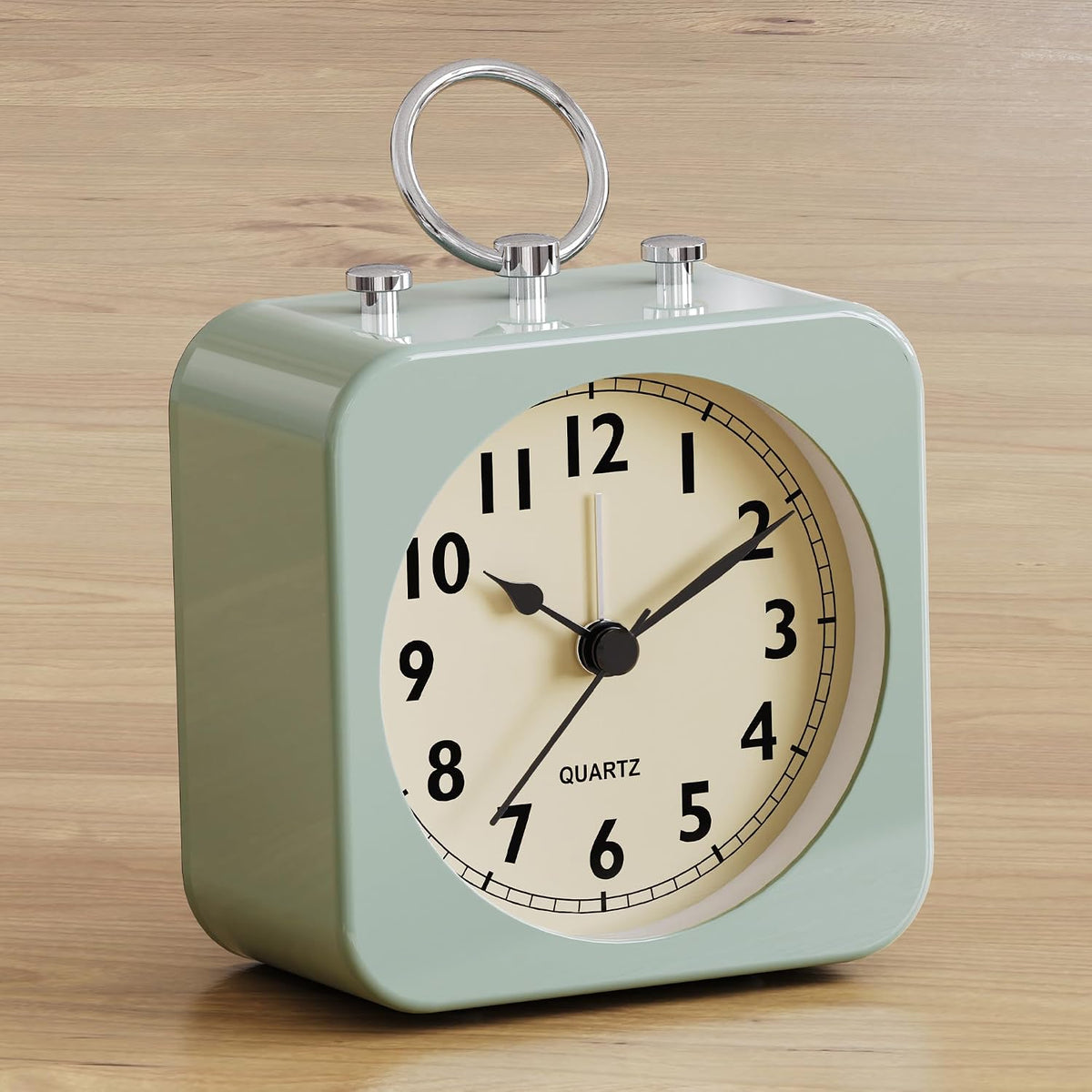AYRELY® Small Metal Alarm Clock, Desk and Table Clock for Travel