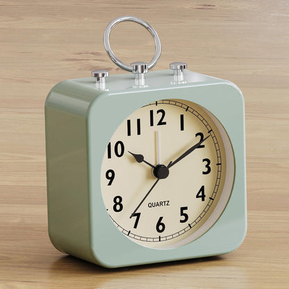 AYRELY® Small Metal Alarm Clock, Desk and Table Clock for Travel