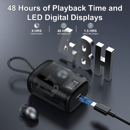 Sleep Earbuds Bluetooth 6.0 in Ear, 2026 New Mini Sleep Headphones with Sleep Monitor and APP, Sleepbuds for Side Sleepers, 48H Playtime Sleep Earphones with Personal Alarm/Small Earplugs, Black