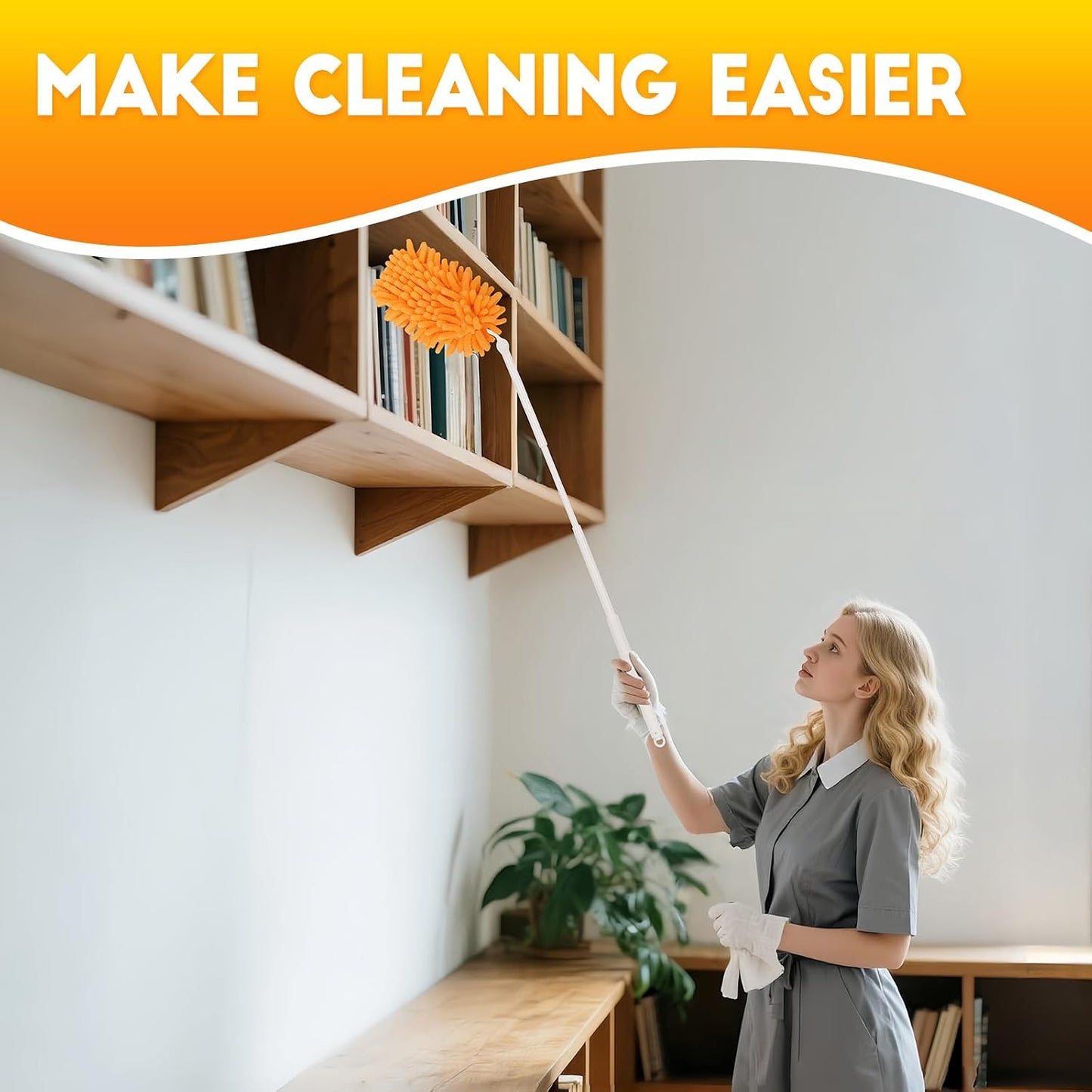8 Pack Reusable Duster Refill Compatible with Swiffer Hand Duster, 360 Heavy Duty Duster Refills for Cleaning, Office, Ceiling Fan (Handle is Not Included)