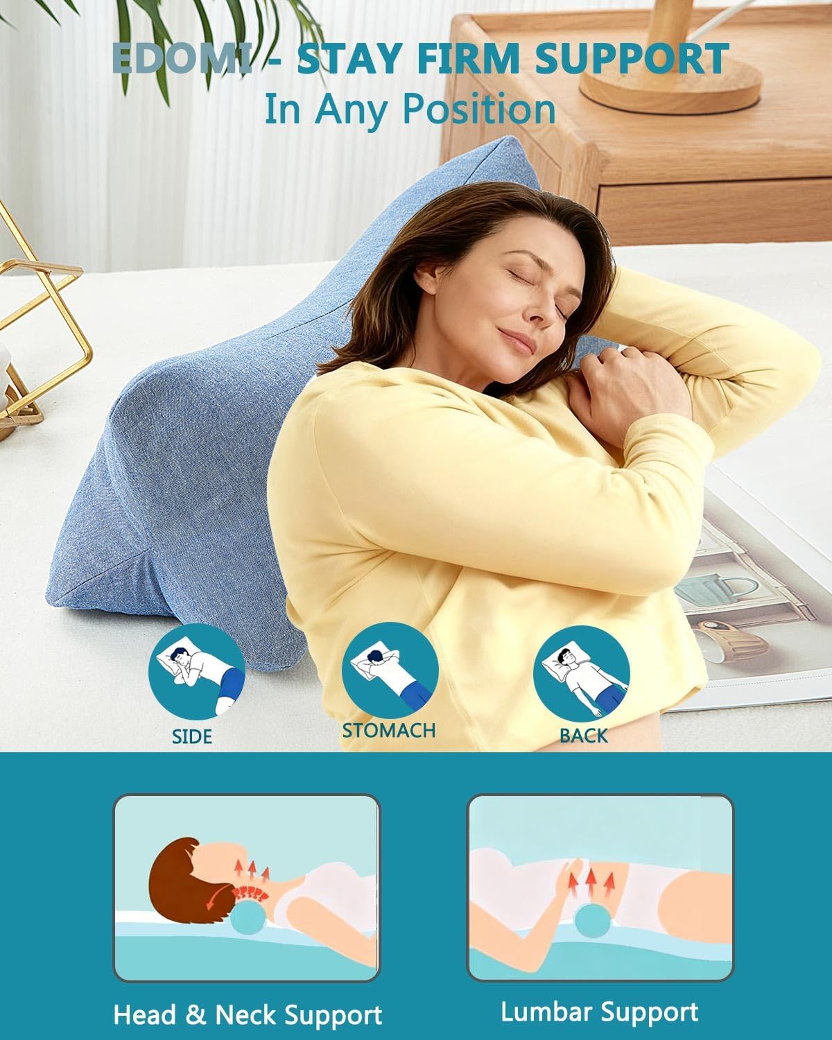 Buckwheat Cervical Neck Roll Pillow, Adjustable Firm Support for Neck Pain Relief, 15.7x6 Inch Buckwheat Hull Pillow for Back Side Sleepers