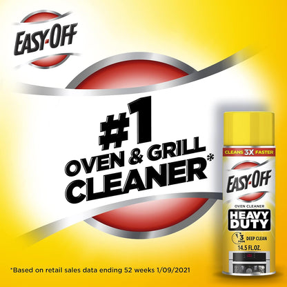 Easy Off Heavy Duty Oven Cleaner, Destroys Tough Burnt on Food and Grease, Fresh Scent, 14.5 oz Can