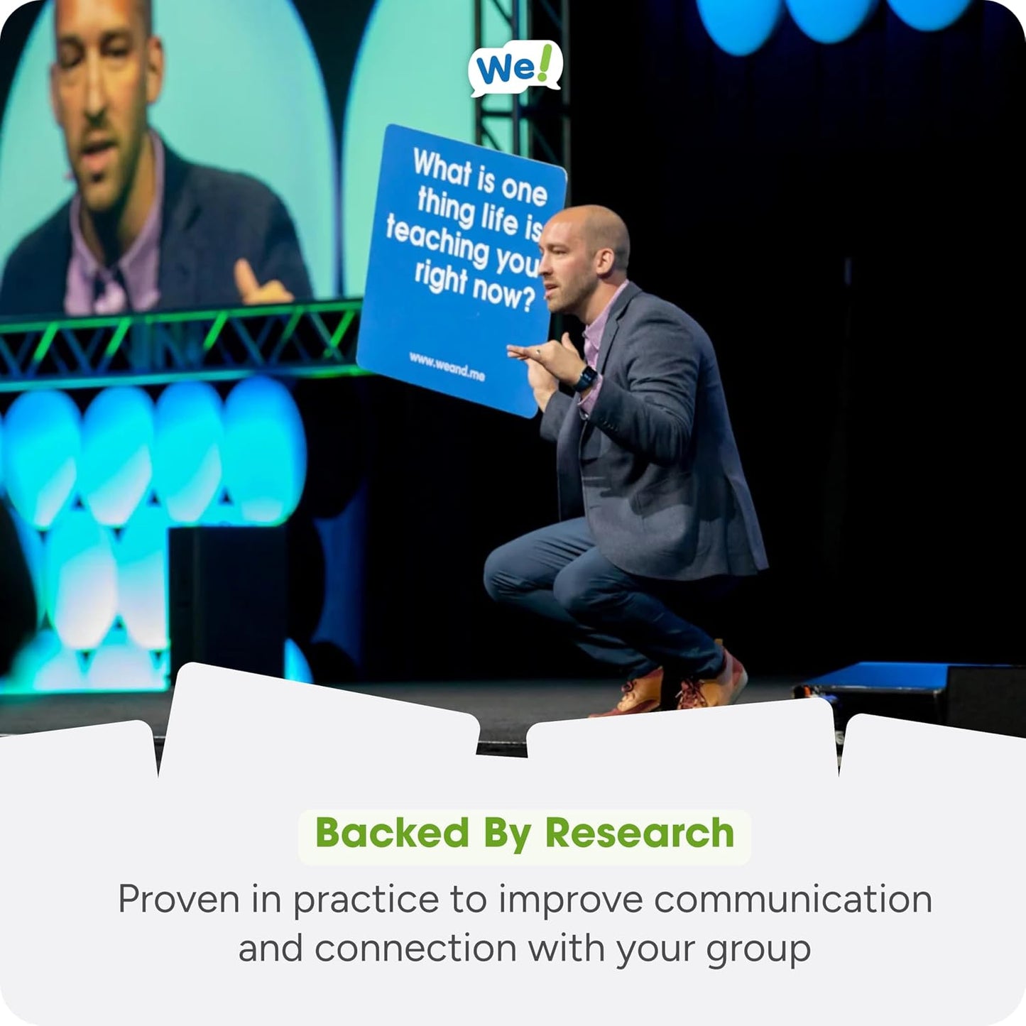 We! Connect, Ice Breaker Conversation Cards for Teams,10+ Activities | 20 fun, 20 deep & 20 self-reflection cards with10-plus activity guides & videos for workplace & education, featured by TEDx