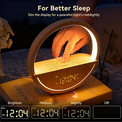 Vivilumens Sunrise Alarm Clock White Noise Sound Machine for Bedroom | Gentle Wake Up Light with 20 Soothing Sounds Sleep Aids, Dimmable Clock, Touch Control, Timer, Dual Alarms for Heavy Sleepers