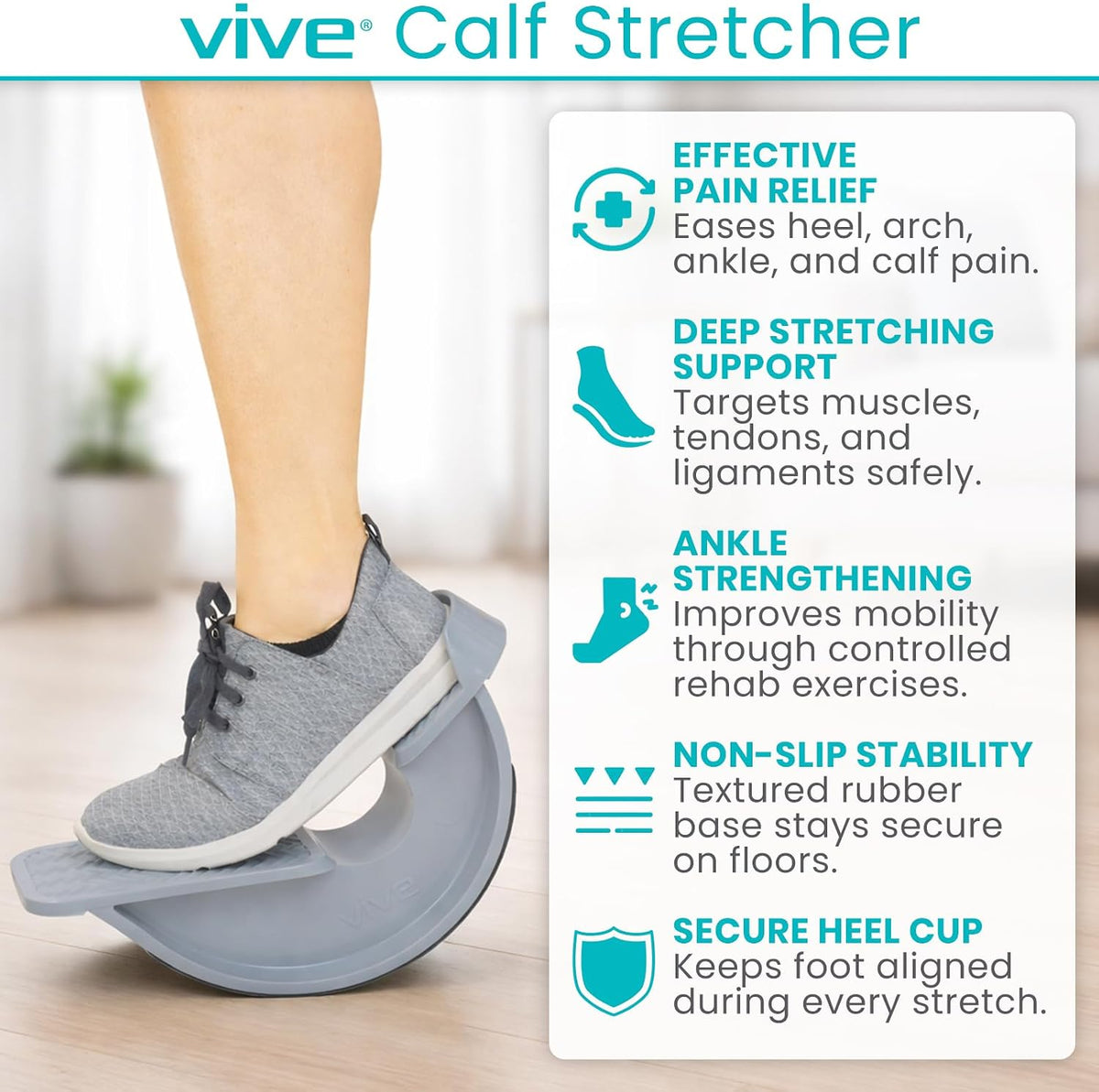 Vive Foot Rocker - Calf Stretcher for Achilles Tendinitis, Heel, Feet, Shin