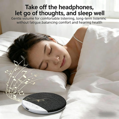 2026 New Bluetooth Pillow Speaker for Sleeping, Ultra-Thin 1.1cm Under Pillow Speaker with White Noise Timer & Bluetooth 5.4, Wireless Sleep Aid with Stereo Bass, Comfortable for Adult Side Sleepers