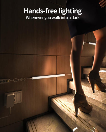 Motion Sensor Cabinet Lighting, 4500K Daylight, 3 Pack 12 inch Linkable
