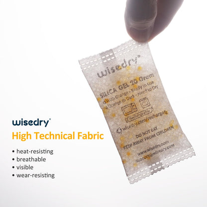 wisedry 2 x 500 Gram [2.2 lbs] Rechargeable Silica Gel Car Dehumidifier, Microwave Fast Reactivated Desiccant Packets Large for Gun Safe Closet Basement Garage Storage Moisture Absorber Bag Reusable