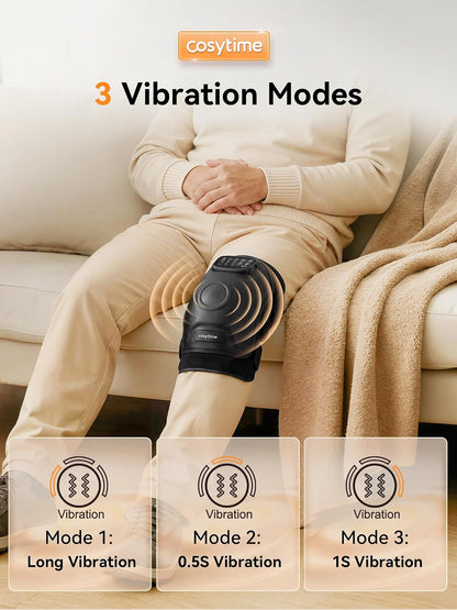 4-in-1 Cordless Knee Massager with 14-Airbag Compression, 3 Vibration Modes, 4 Heat Levels, and Red Light Therapy, 5000mAh Large Battery for Joint Comfort