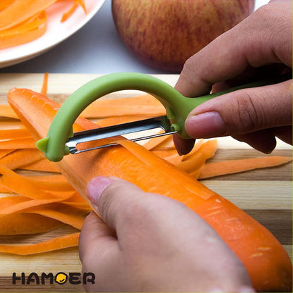 2Pack Swivel & Julienne Peeler Set Ergonomic Black Grip,420 SS Blade | Modern minimalist handle,Simple structure,Multifunctional,Cartorya peeler,Blade guard