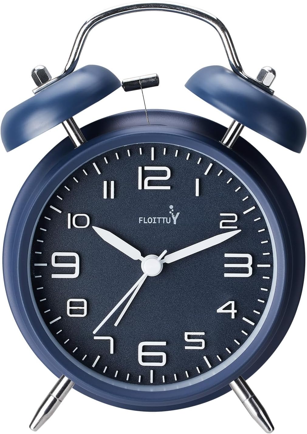 FLOITTUY Loud Alarm for Deep Sleepers 4'' Twin Bell Alarm Clock with Backlight for Bedroom and Home Decoration(Green)