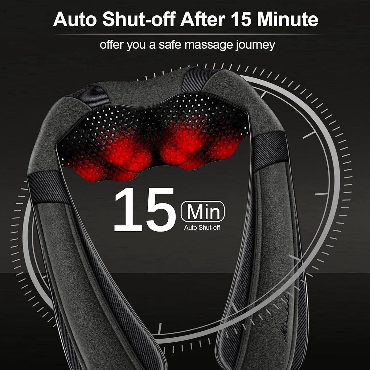 Shiatsu Neck and Back Massager with Heat for Pain Relief Deep Tissue Gifts