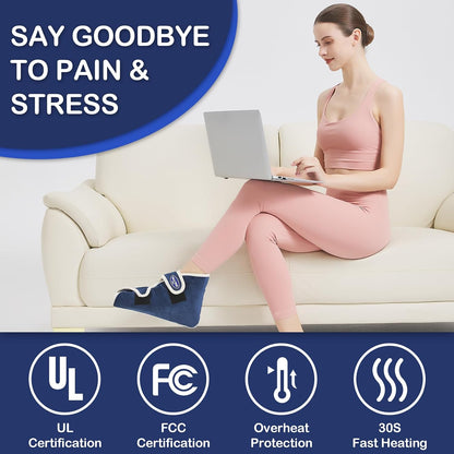Foot Warmer, Electric Heating Pad for Foot&Ankle Pain Relie Fast Heating