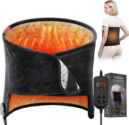Extra-Hot Heating Pad for Back: Deep Relief Chronic Lower Back Pain | Far Infrared Hottest 160℉ 3s Fast Heat - Relaxation Muscle for Seniors Women Men - 12" x 50" 8 Temps & 4H Auto Off (Medium)