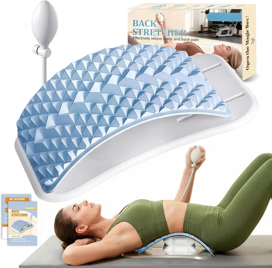 Back Stretcher for Back Pain, Adjustable Height & Soft Sponge Material