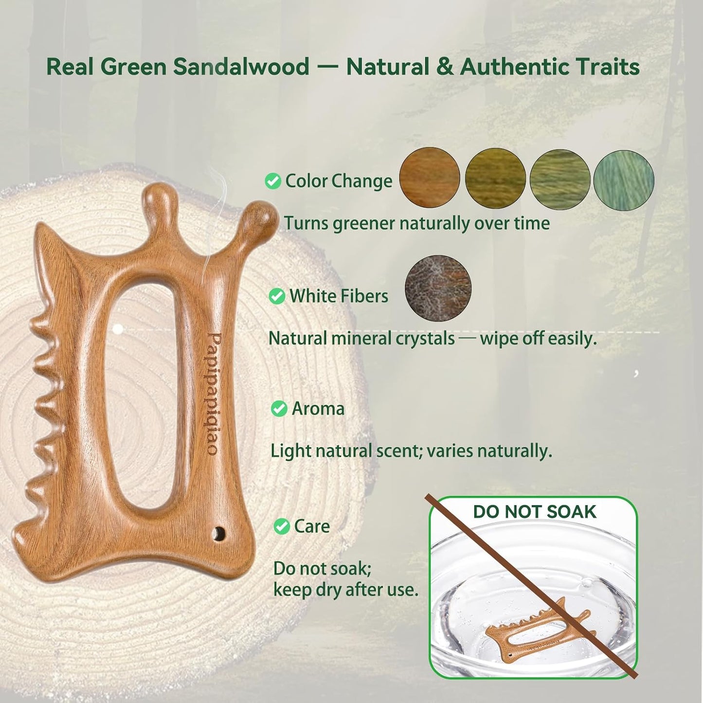 Wood Therapy Massage Tools – Wooden Manual Guasha Tool, Handheld Body & Scalp Massager, Trigger Point Scraper, Reflexology & Lymphatic Drainage Inspired Wooden Massage Tool for Face, Neck, Back & Legs