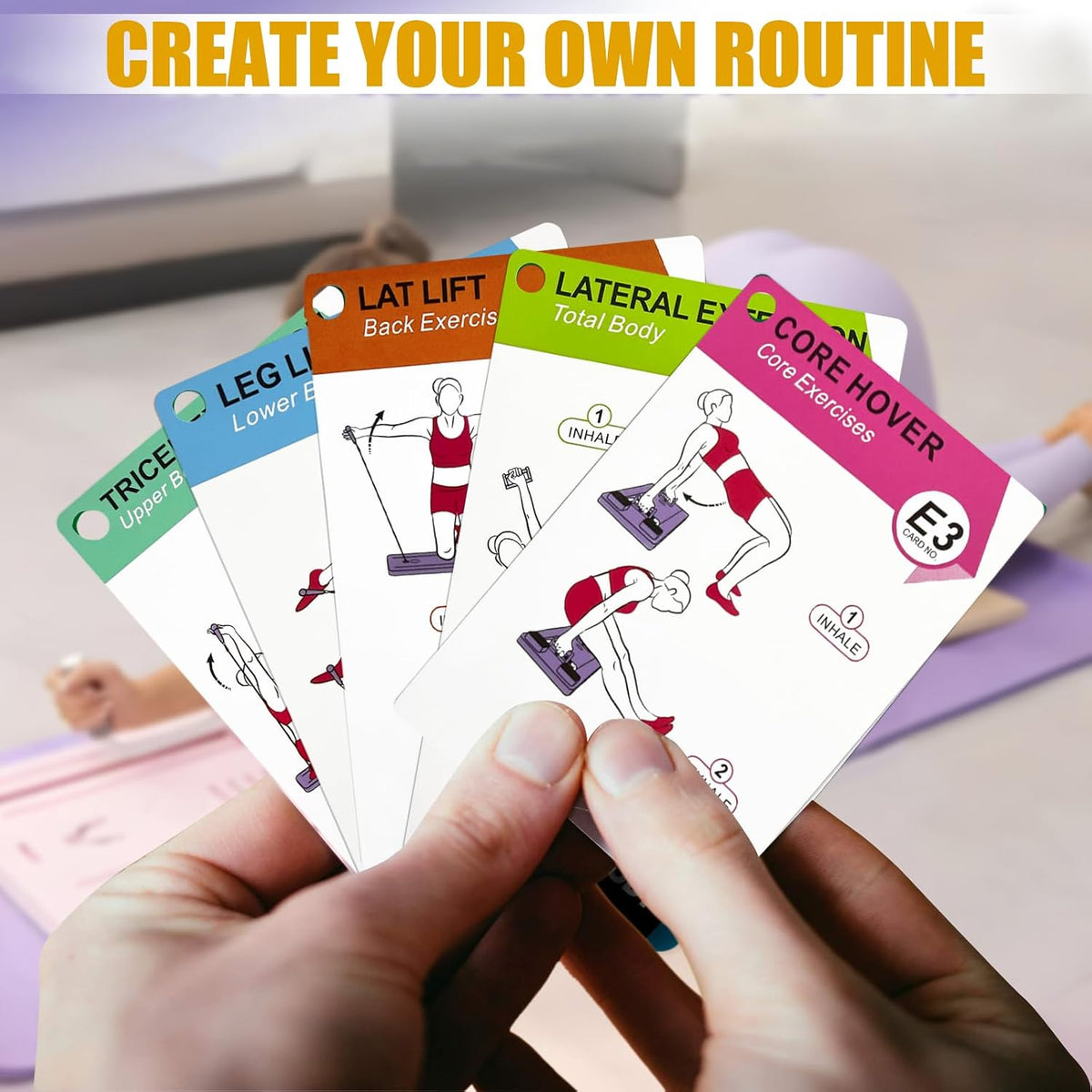 Bodyweight Workout Cards for Women & Men-50 Bodyweight Workout Cards，Includes 2 Rings& Dry-Erase for Easy Organization-Home, Gym or Studio (Bodyweight)
