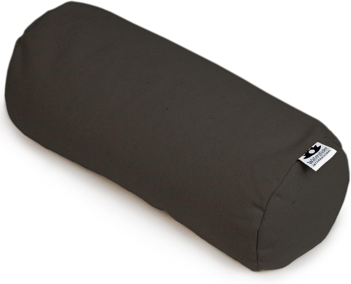 Buckwheat Neck Bolster, Husk Cervical Sleep Roll, Great for use as Body Pillow or in Your Yoga Practice (Burgundy)