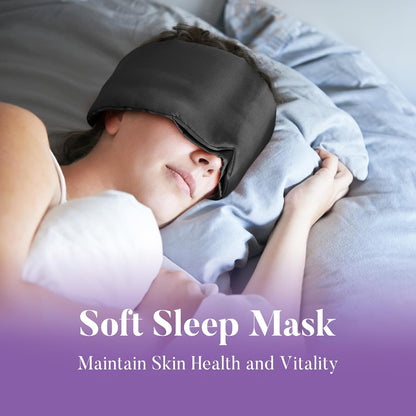 Sleep Mask, Eye Mask Weighted Light Blocking Eye Cover, Travel Mask | Softer Than Silk, Night Sleeping Mask for Women Men, Comfortable Adjustable Band Camel