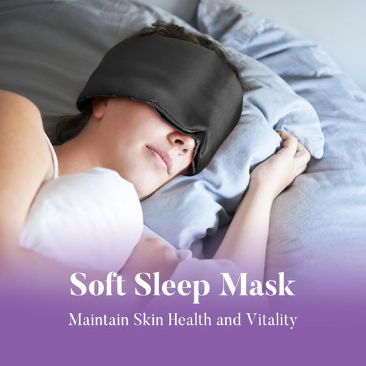 Sleep Mask, Eye Mask Weighted Light Blocking Eye Cover, Travel Mask | Softer Than Silk, Night Sleeping Mask for Women Men, Comfortable Adjustable Band Camel
