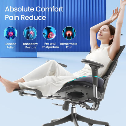 Benazcap Memory Foam Seat Cushion, Ergonomic Office Chair Cushion