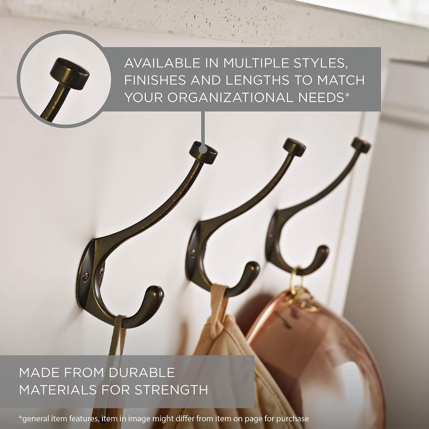 Franklin Brass Paw Print (1-Pack) Single Wall Hooks 1-Prong Venetian Bronze Dog Themed Hooks for Hanging Leash, Dog Harness, Wall Mount Hanger, Organization Decorative Wall Hooks FBPAWHK-VBR-C