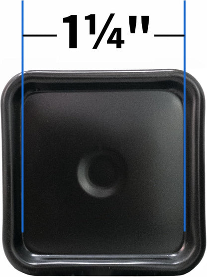 SoftTouch 2-1/2" Square Reusable Carpet Bottom Furniture Caster Cups for Office Chairs, Desks, and Carts, Furniture Wheel Caster Cups for Carpet and Hardwood Surfaces, 12-Pack, Brown/Gray