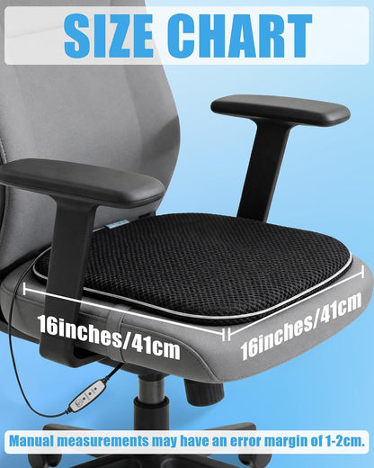 Cooling Seat Cushion with Smart Auto On/Off Sensor, USB Rechargeable Fan Cooling Seat Pad for Office Bleacher, Stadium