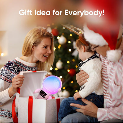 AFEXOA Astronaut Sunrise Alarm Clock with Wake Up Light for Kids