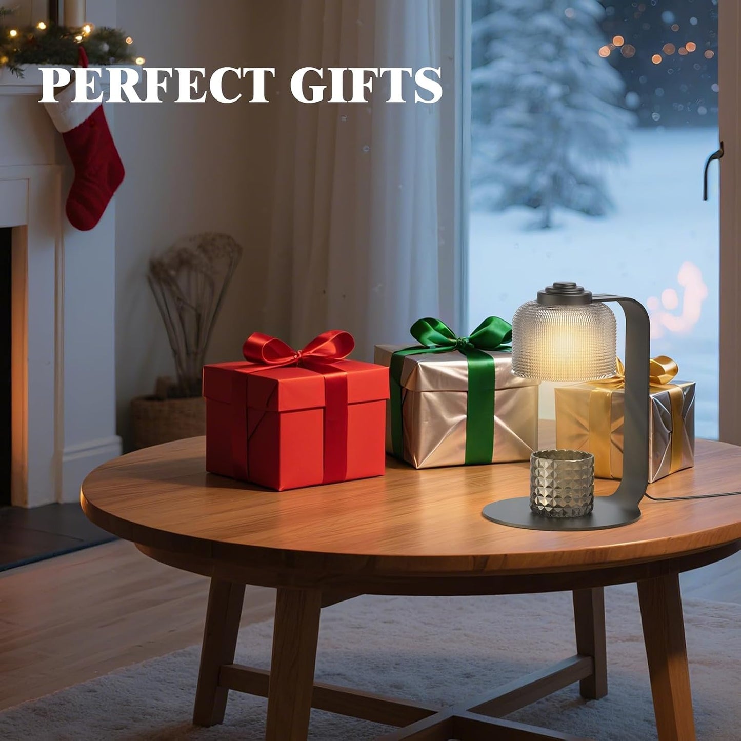 Modern Minimalist Wax Warmer for Jar Candles, Timer & Dimmer | Modern minimalist style. Timer & dimmer safe melt. 2 bulbs & heat-proof base. Perfect for living room, bedroom, or office.