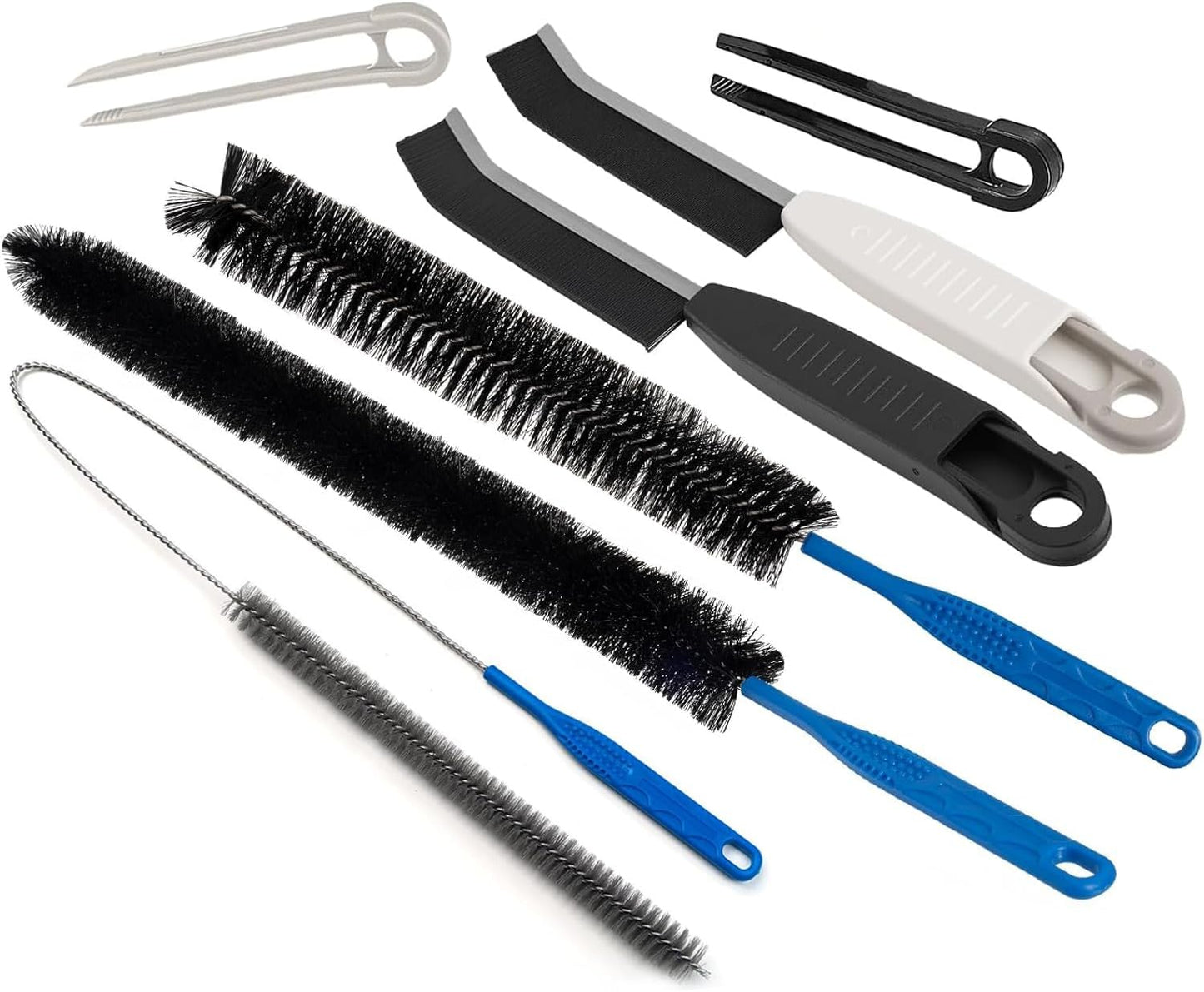 Dryer Lint Trap Cleaning Brush Set, Dryer Vent Cleaner Kit with Refrigerator Condenser Coil Brush, 2 Gap Brushes and 2 Pliers for Home