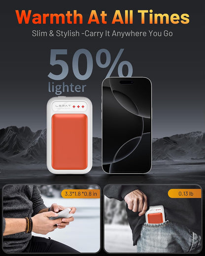 Hand Warmers Rechargeable 2 Pack, Electric Hand Warmers, Fast Heating, Portable Pocket Heater, 2 in 1 Quick Charge Hand Warmer for Outdoor Indoor, Warmer Gift for Christmas, Golf, Camping